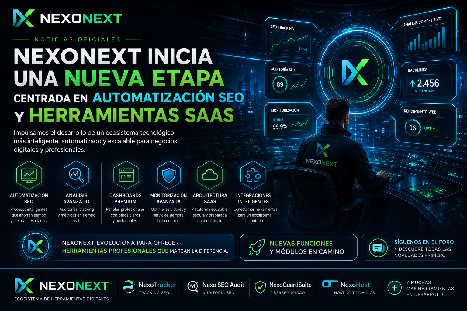 NexoNext inicia una nueva etapa centrada en automatización SEO y herramientas SaaS